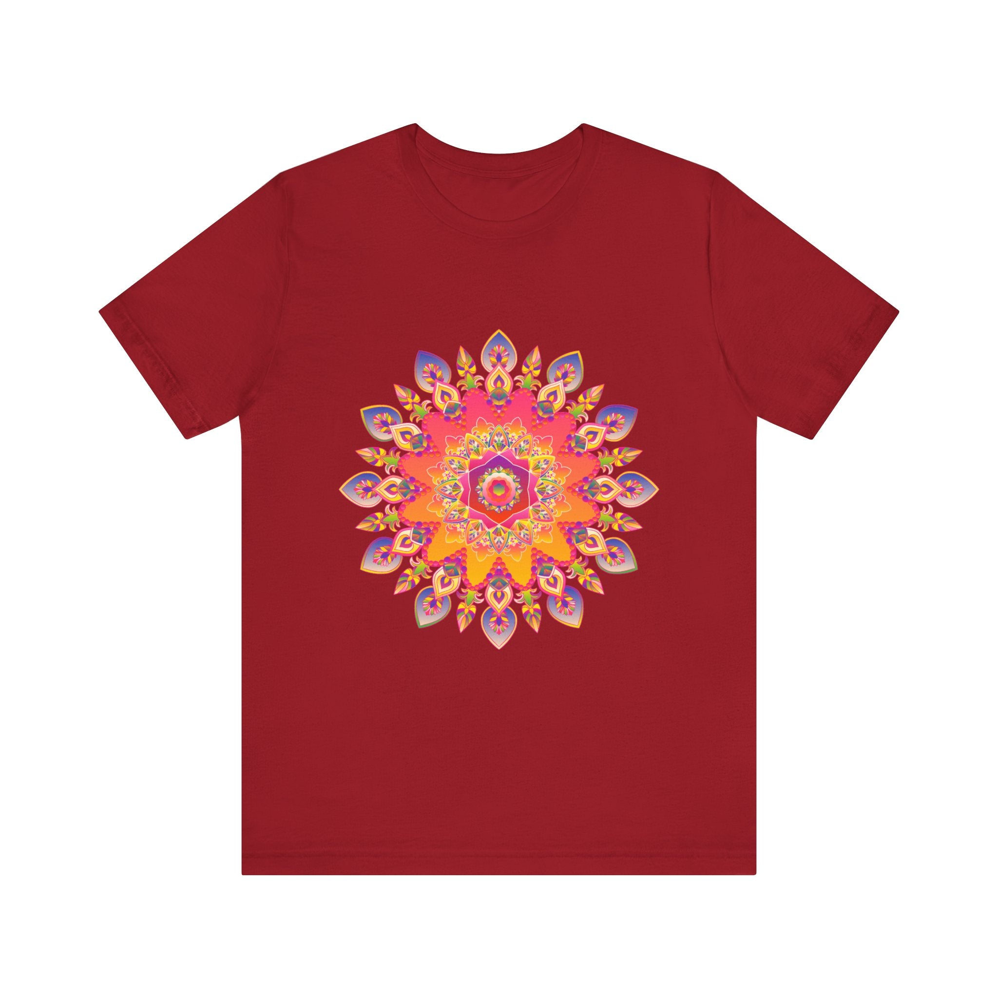 Vibrant Mandala T-Shirt - Colorful Spiritual Design alt text 3