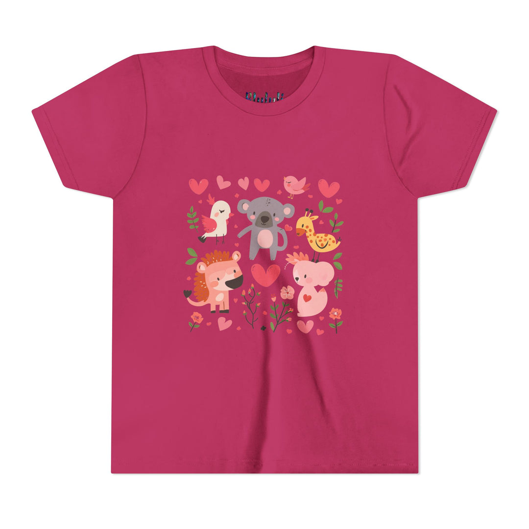 Adorable Animal Love Youth Tee, Cute Kids Shirt, Animal Graphic Tee, Children's Gift, Birthday or Holiday Outfit