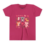 Entzückendes Animal Love Jugend T-Shirt, Süßes Kindershirt, Tier Grafik T-Shirt, Kindergeschenk, Geburtstags- oder Urlaubsoutfit 