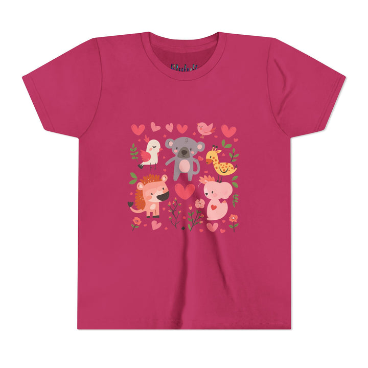 Adorable Animal Love Youth Tee, Cute Kids Shirt, Animal Graphic Tee, Children's Gift, Birthday or Holiday Outfit
