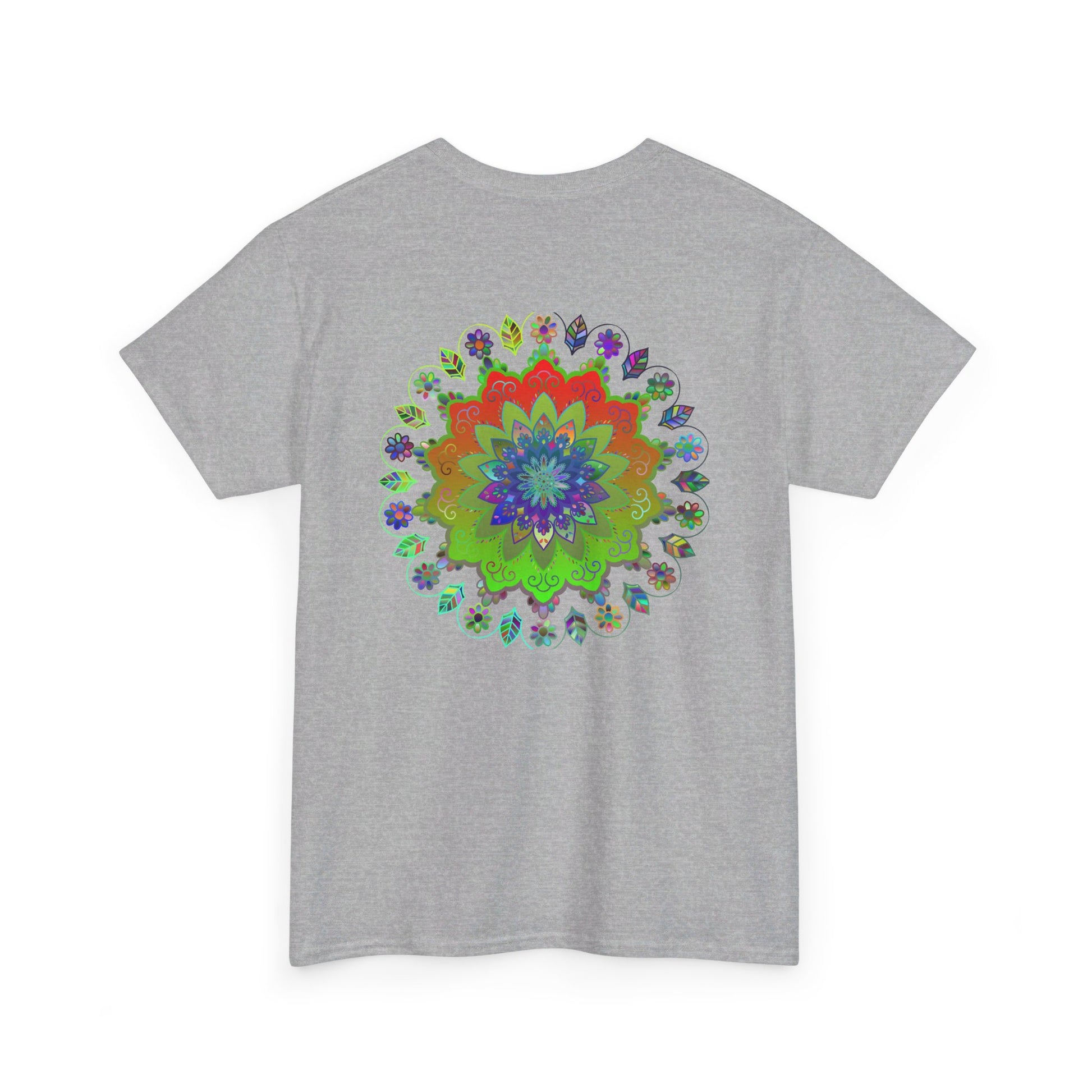 Unisex heavy cotton tee featuring a mandala art design promoting mindfulness and yoga