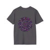 Handmade Mandala Art Softstyle T-Shirt featuring intricate and colorful design, perfect for casual wear and artistic expression