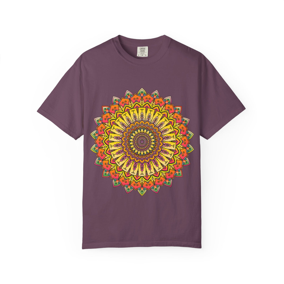 Sunburst Mandala T-Shirt — Vibrant Floral Boho Graphic Tee