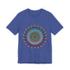 Vibrant Mandala Tee featuring a colorful and intricate design perfect for adding a pop of color to any outfit