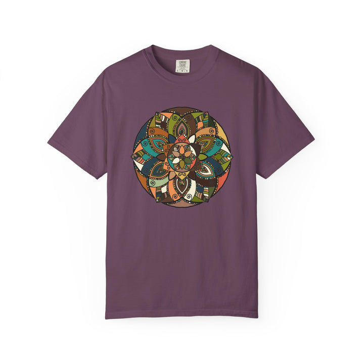 Mandala Earth Flora T-Shirt — Earthy Tones Geometric Art Tee