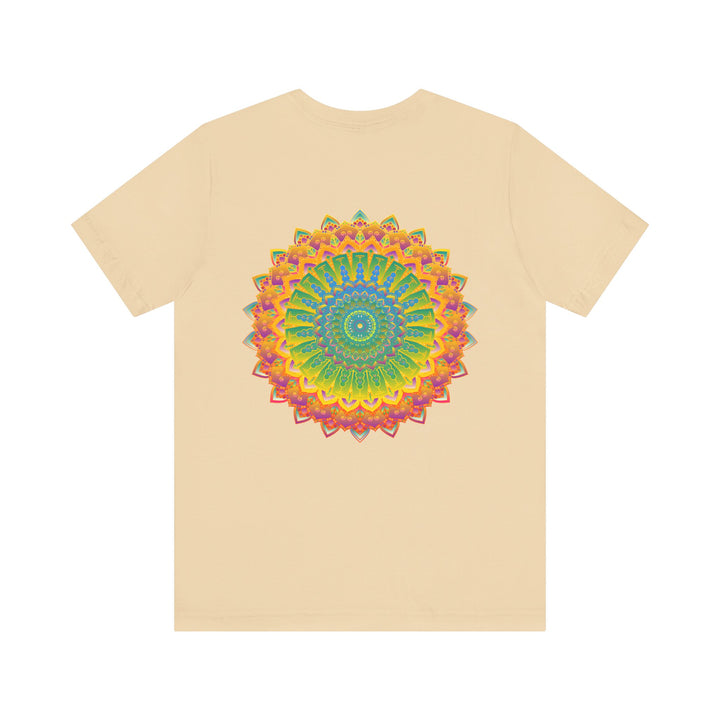 Soft and vibrant t-shirt with a calming mandala design