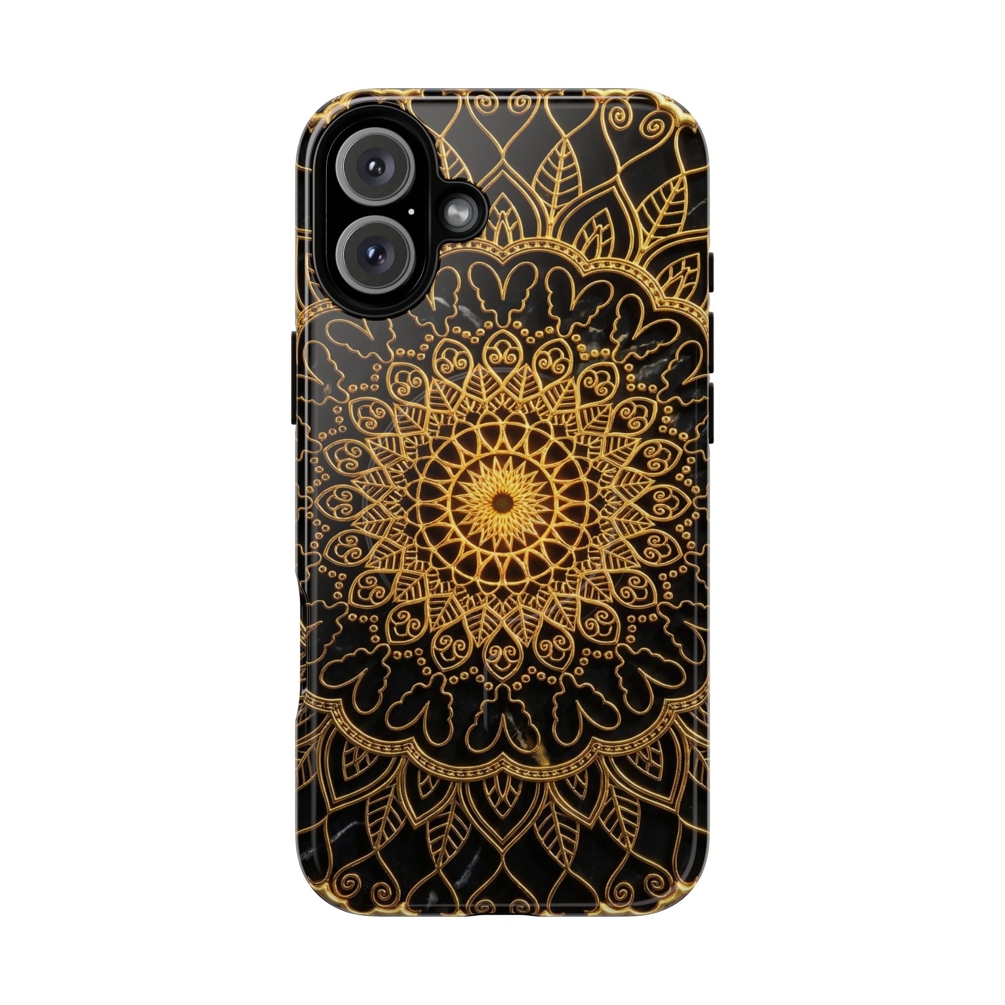 Mandala Gold Phone Case — Tough Magnetic iPhone Cover