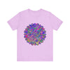 A colorful and intricate mandala design adorns this Vibrant Mandala T-Shirt, celebrating spiritual art and adding a touch of sacred beauty to your wardrobe