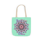 Mandala 'Love You Mom' Canvas Tote — Floral Mother's Day Gift Bag