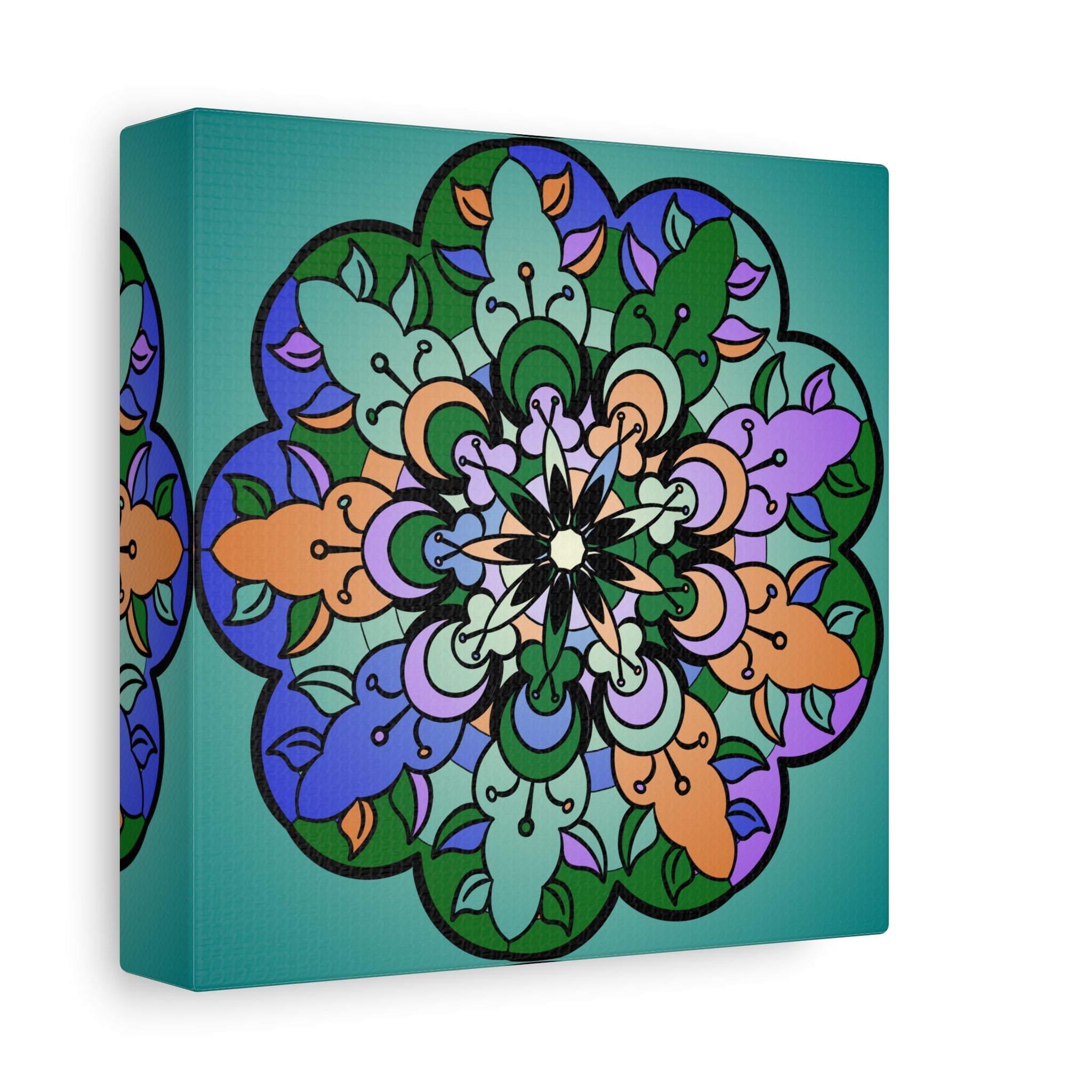 Floral Mandala Matte Canvas Wall Art