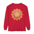 Vibrant Mandala Unisex Long Sleeve T-Shirt featuring intricate and colorful mandala design