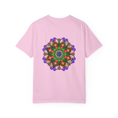 Unisex Mandala T-Shirt featuring Hand-Drawn Mandala Art, made from 100% Ring-Spun Cotton and Garment-Dyed for Extra Comfort