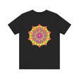 Colorful and intricate mandala design tee promoting spiritual peace and harmony