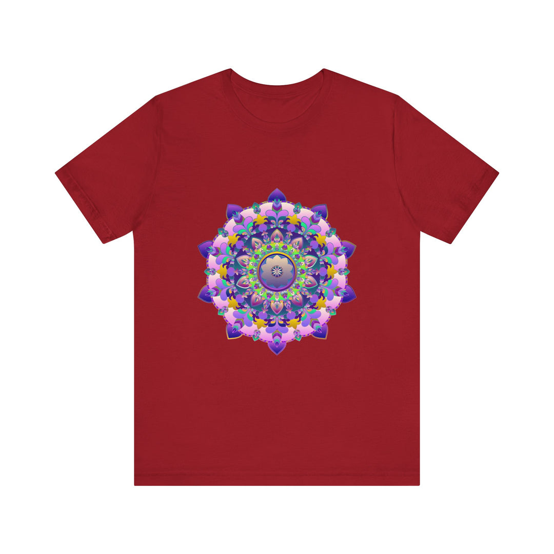 Vibrant Mandala Tee featuring an intricate and colorful design, perfect for adding a pop of color to your wardrobe