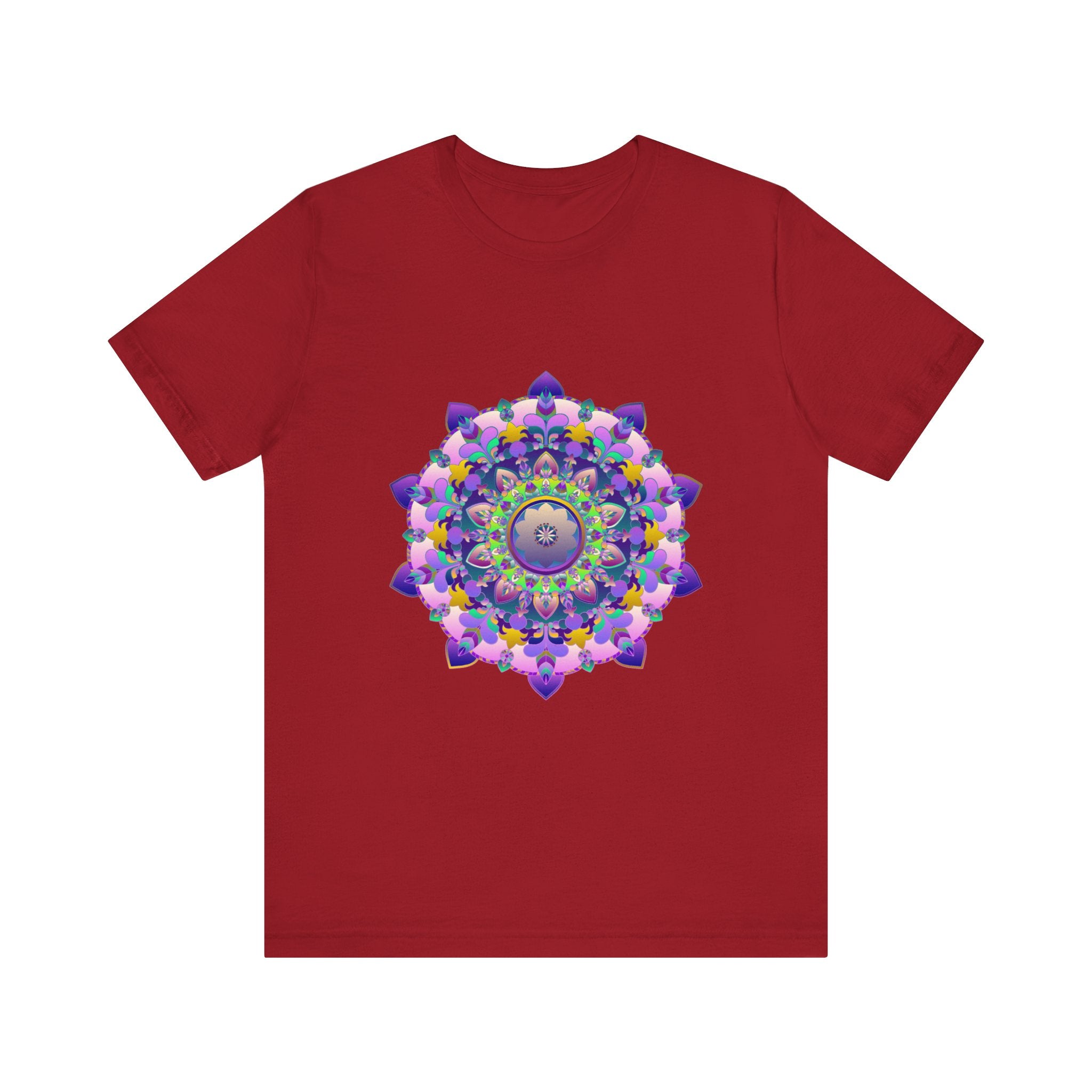 Vibrant Mandala Tee featuring an intricate and colorful design, perfect for adding a pop of color to your wardrobe