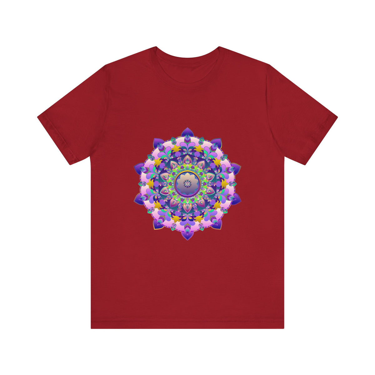 Vibrant Mandala Tee featuring an intricate and colorful design, perfect for adding a pop of color to your wardrobe