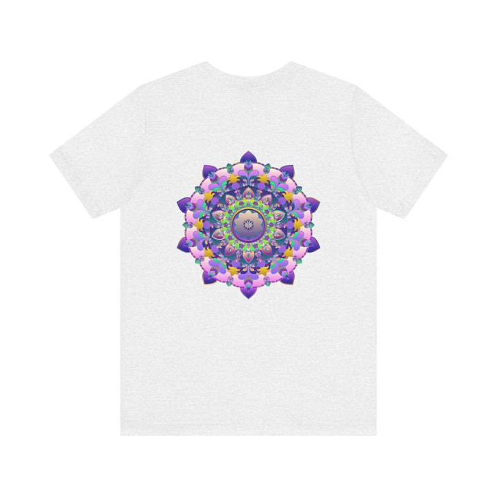 Vibrant mandala t-shirt with colorful, intricate design representing spiritual peace and harmony, perfect for those seeking inner balance and tranquility