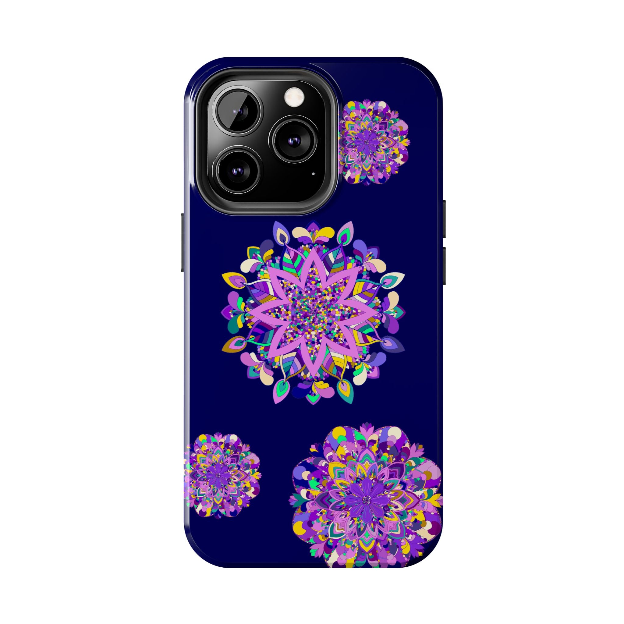 Hand Drawn Mandala Art Purple Shades Phone Case - Durable and Shock Absorbent, perfect for protecting your phone in style