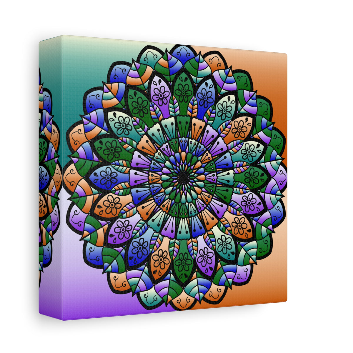 Colorful Mandala Wall Canvas — Stretched Matte Art