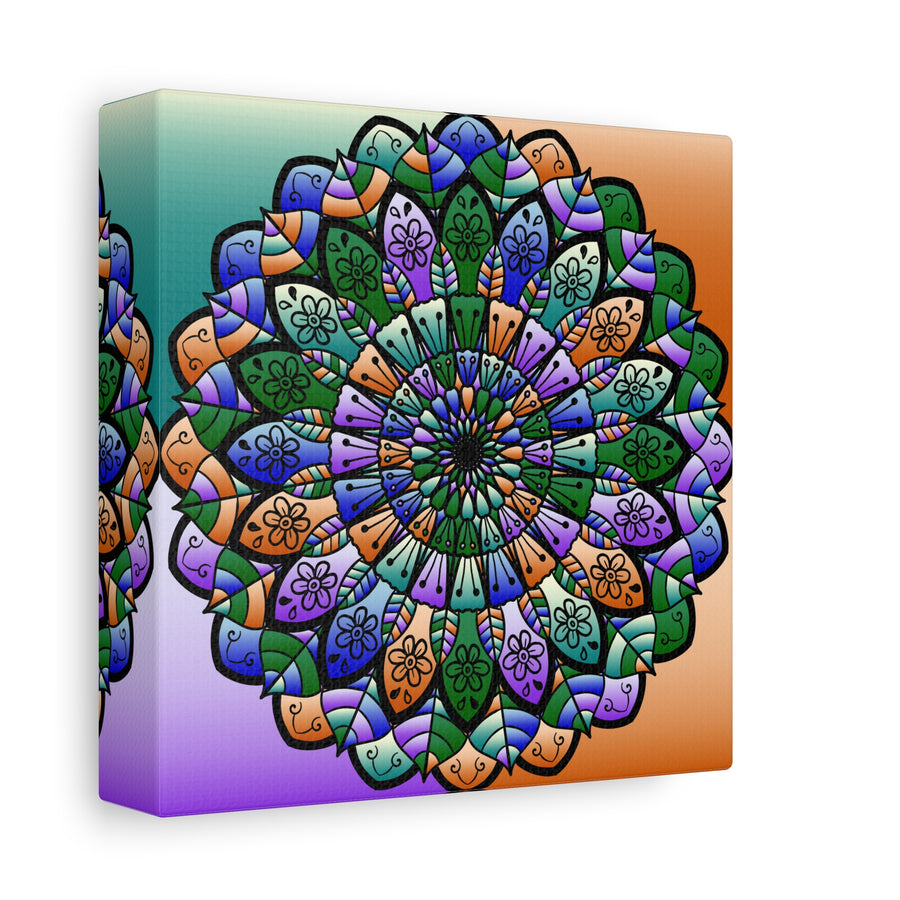 Colorful Mandala Wall Canvas — Stretched Matte Art