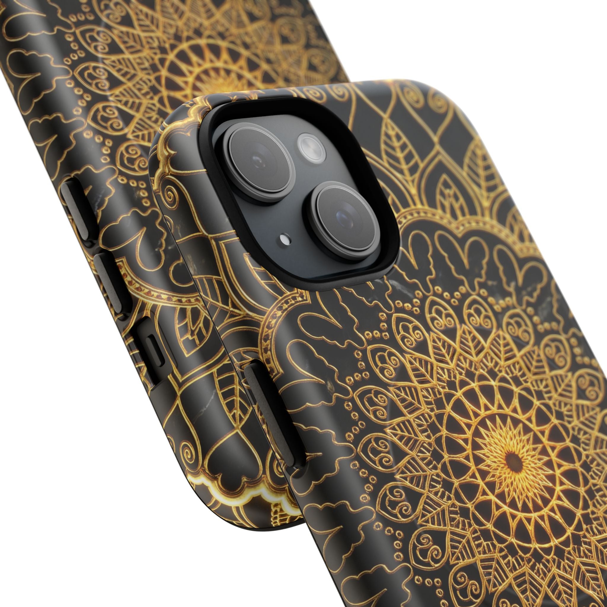 Mandala Gold Phone Case — Tough Magnetic iPhone Cover