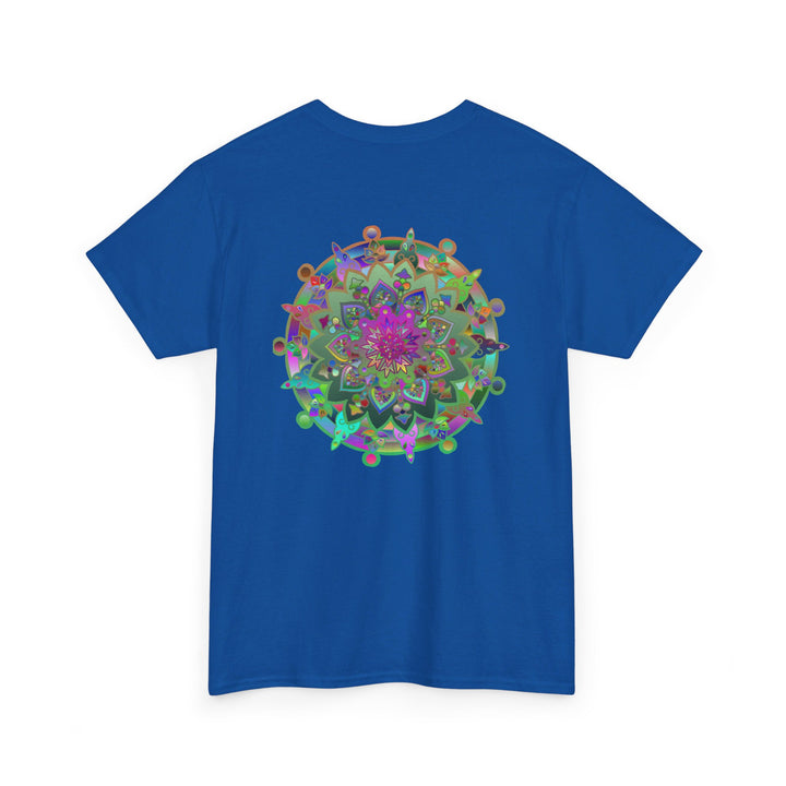 Colorful and intricate mandala art design on premium heavy cotton tee