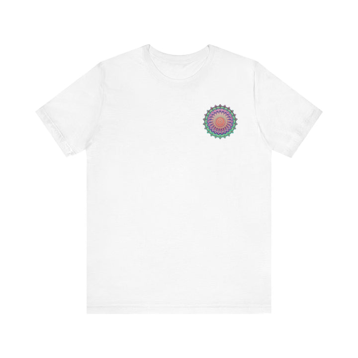 Colorful Mandala Tee with intricate spiritual design for inner peace and harmony