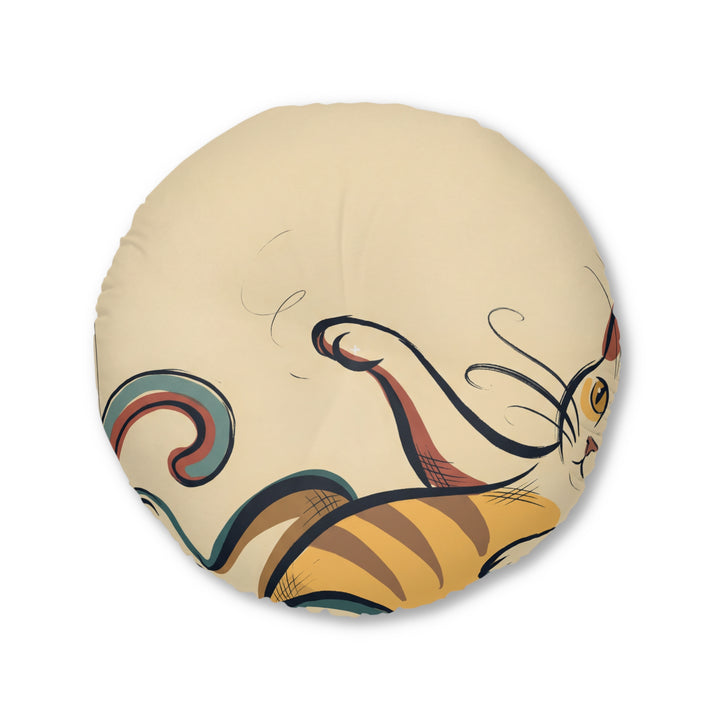 Dark Academia Cozy Cat Floor Pillow