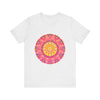 Vibrant Mandala T-Shirt featuring a colorful and symmetrical design, perfect for adding a pop of color to your wardrobe