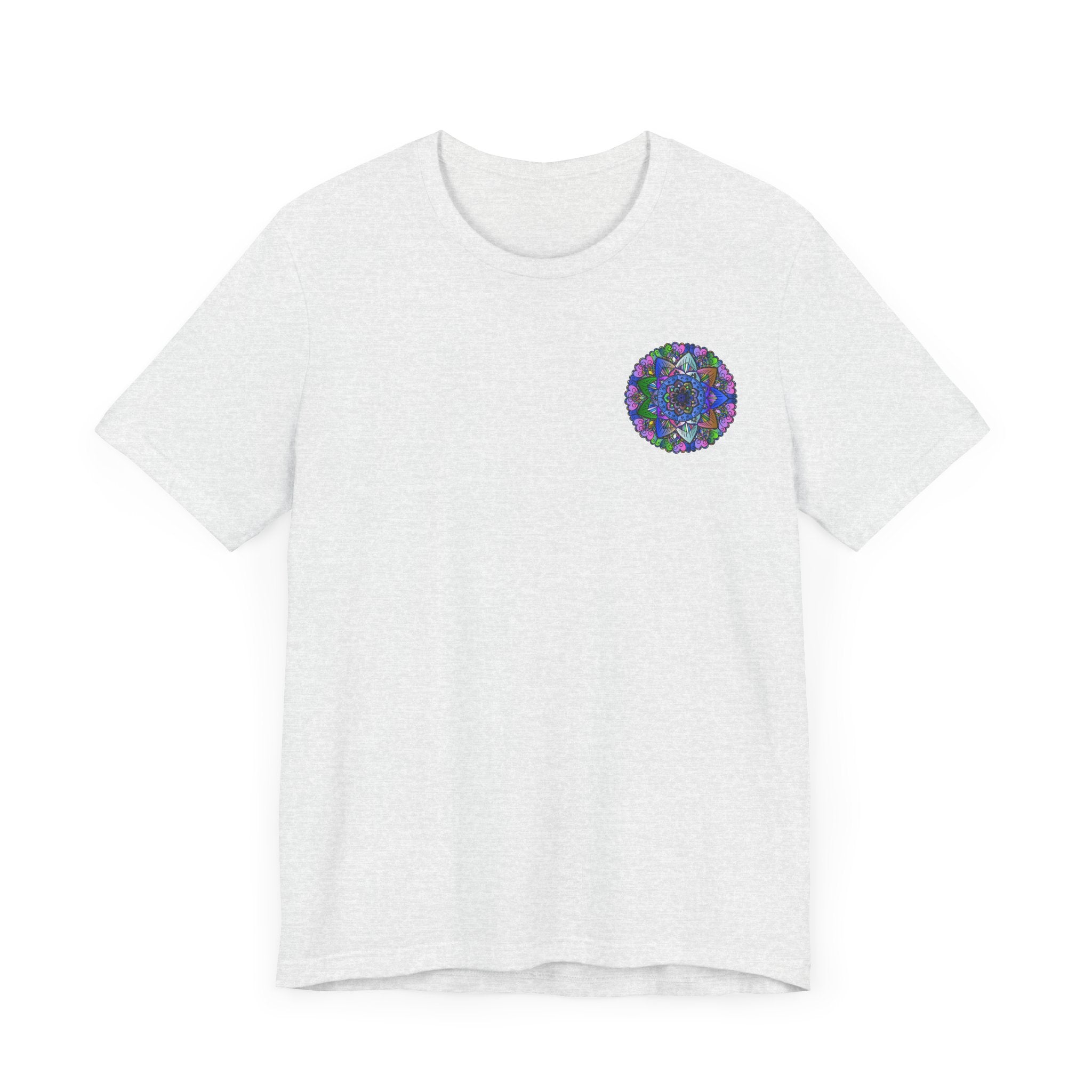 Vibrant Mandala T-Shirt featuring intricate spiritual design for inner peace and harmony