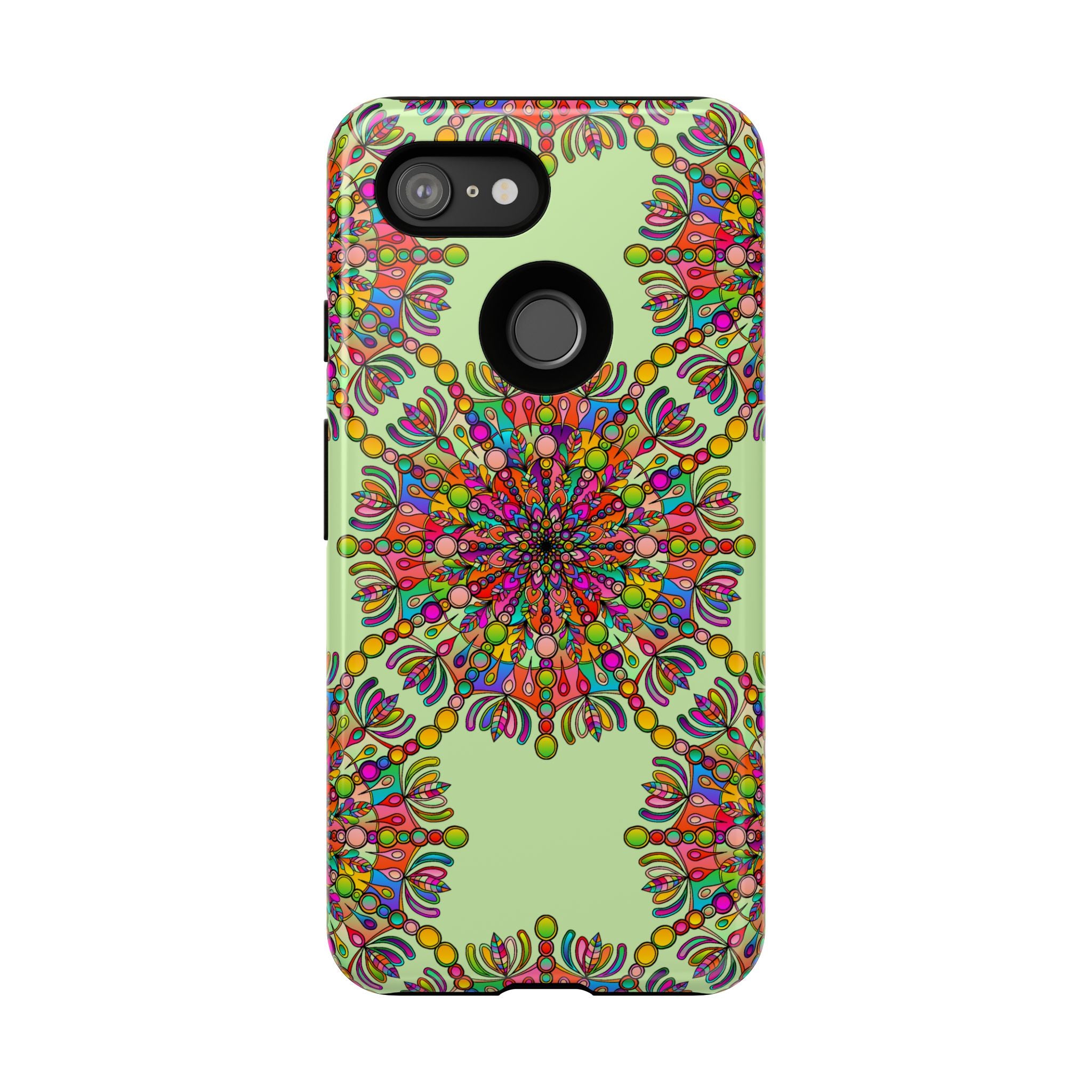 Custodia per telefono con mandala intricata in colori vivaci per uno stile unico