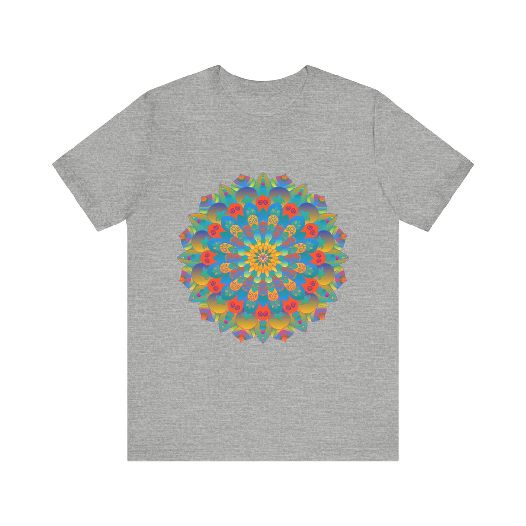 Colorful and intricately designed Vibrant Mandala Tee, perfect for adding a pop of style to your wardrobe