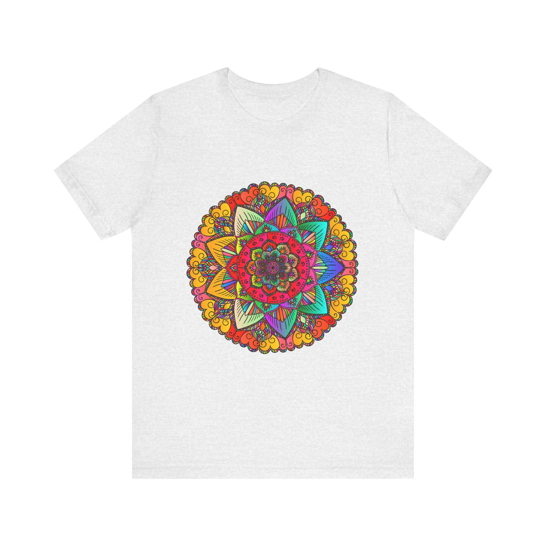 Vibrant Mandala Tee with Purple and Pink Spiritual Design