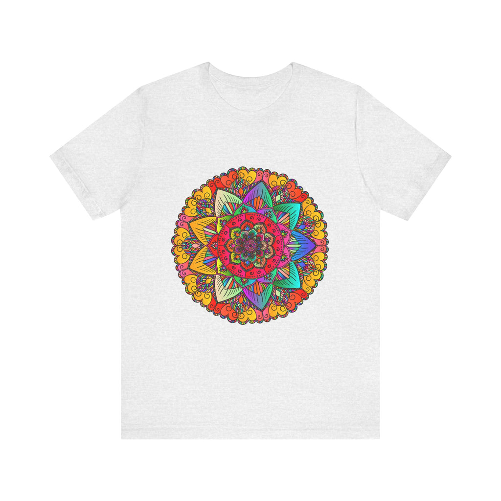 Vibrant Mandala Tee with Purple and Pink Spiritual Design