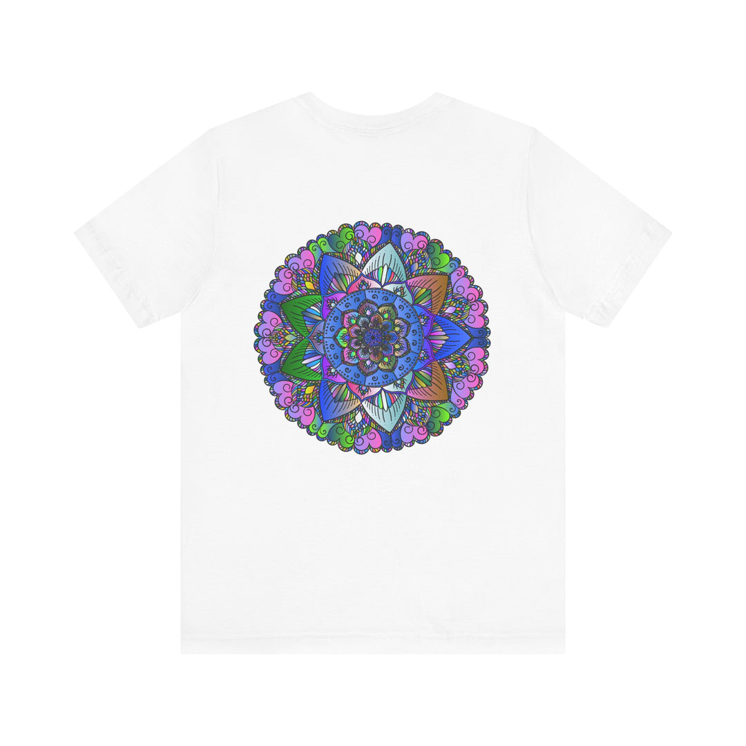 Vibrant Mandala T-Shirt featuring a spiritual peace design, perfect for spreading positive energy and embracing inner tranquility