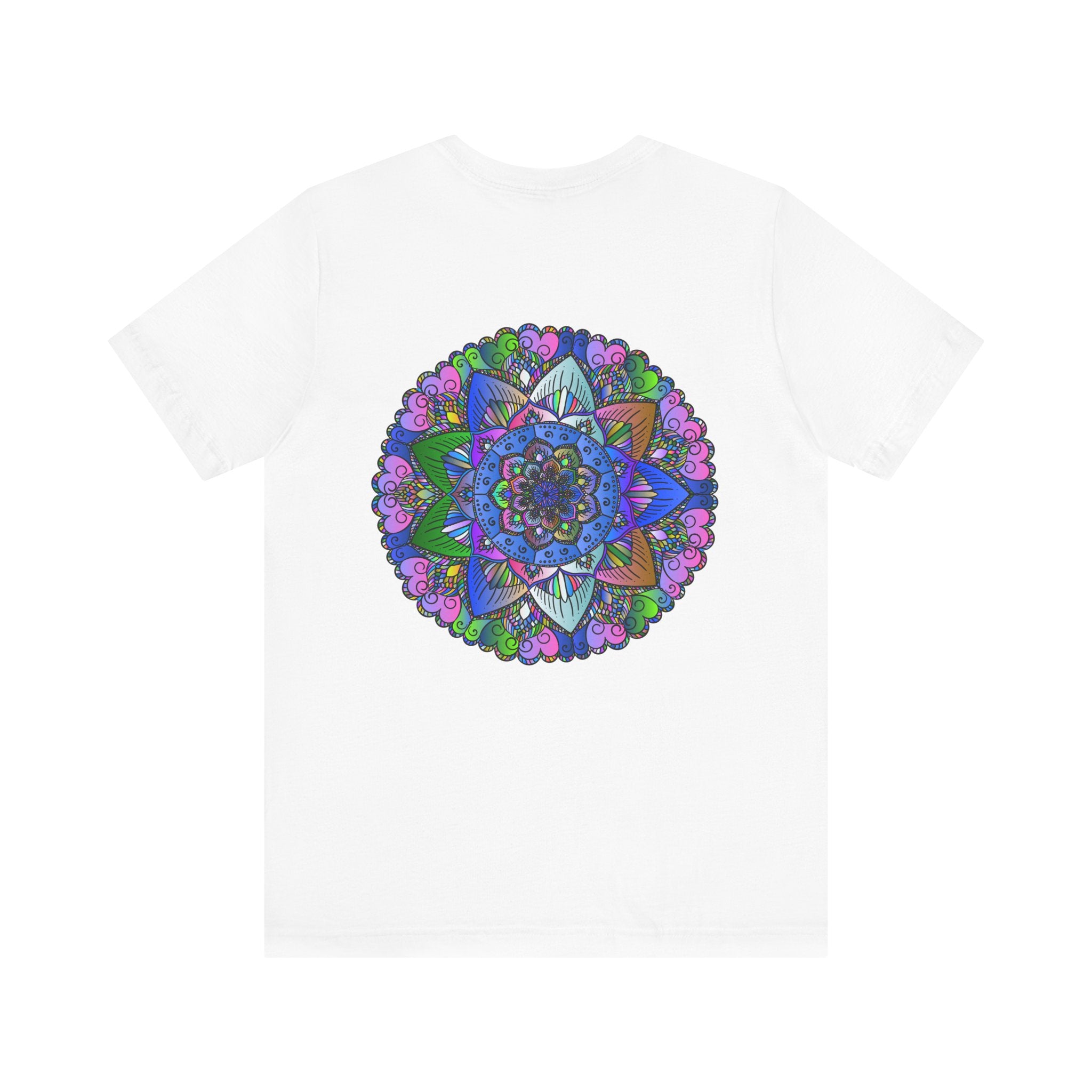 Vibrant Mandala T-Shirt featuring a spiritual peace design, perfect for spreading positive energy and embracing inner tranquility