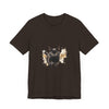 Black Cat Watercolor Sprint T-Shirt: A stylish, comfortable shirt featuring a vibrant watercolor print of a black cat, perfect for cat lovers and fashion enthusiasts alike