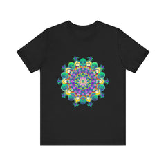 Colorful Mandala Meditation Tee featuring a vibrant and intricate design for a sense of peace and tranquility during meditation and daily wear