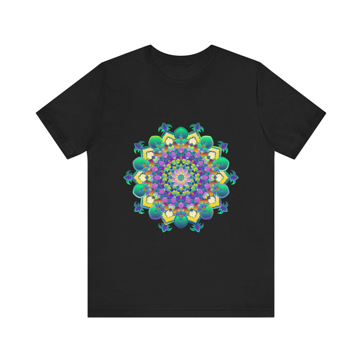 Colorful Mandala Meditation Tee featuring a vibrant and intricate design for a sense of peace and tranquility during meditation and daily wear