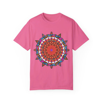 Handmade Mandala Design T-Shirt - 100% Ring-Spun Cotton