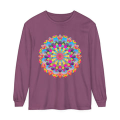 Colorful Mandala Long Sleeve T-Shirt - Psychedelic Art 4