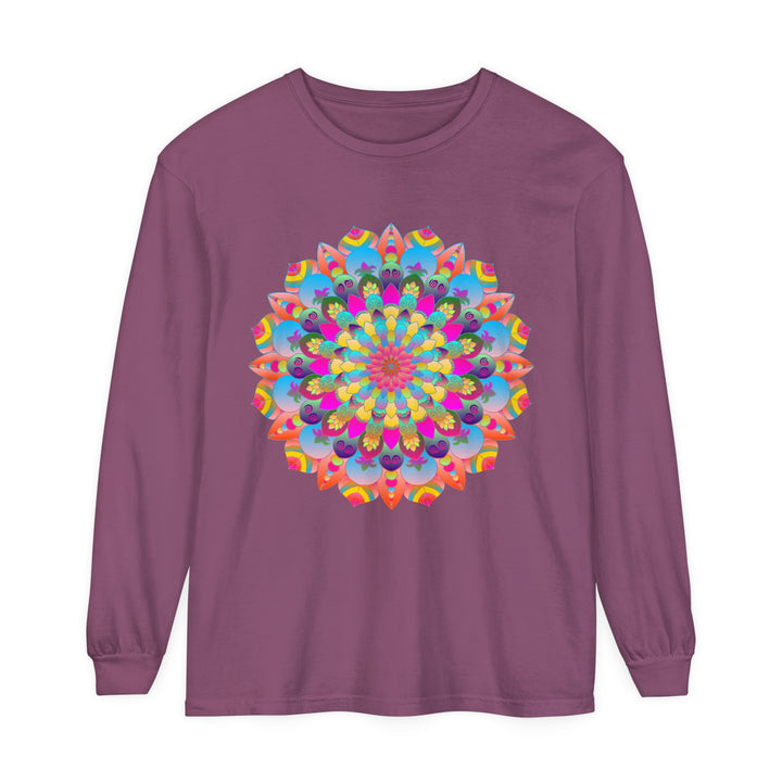 Colorful Mandala Long Sleeve T-Shirt - Psychedelic Art 4