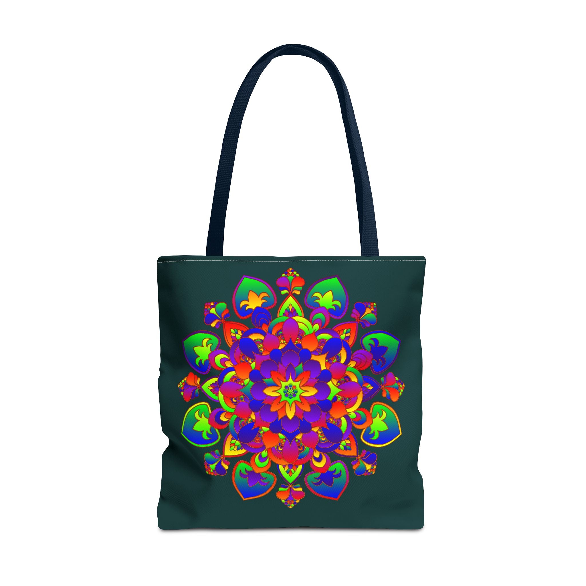 Colorful Mandala Mystical Nature Tote Bag with intricate floral patterns and vibrant hues, perfect for carrying your essentials in style