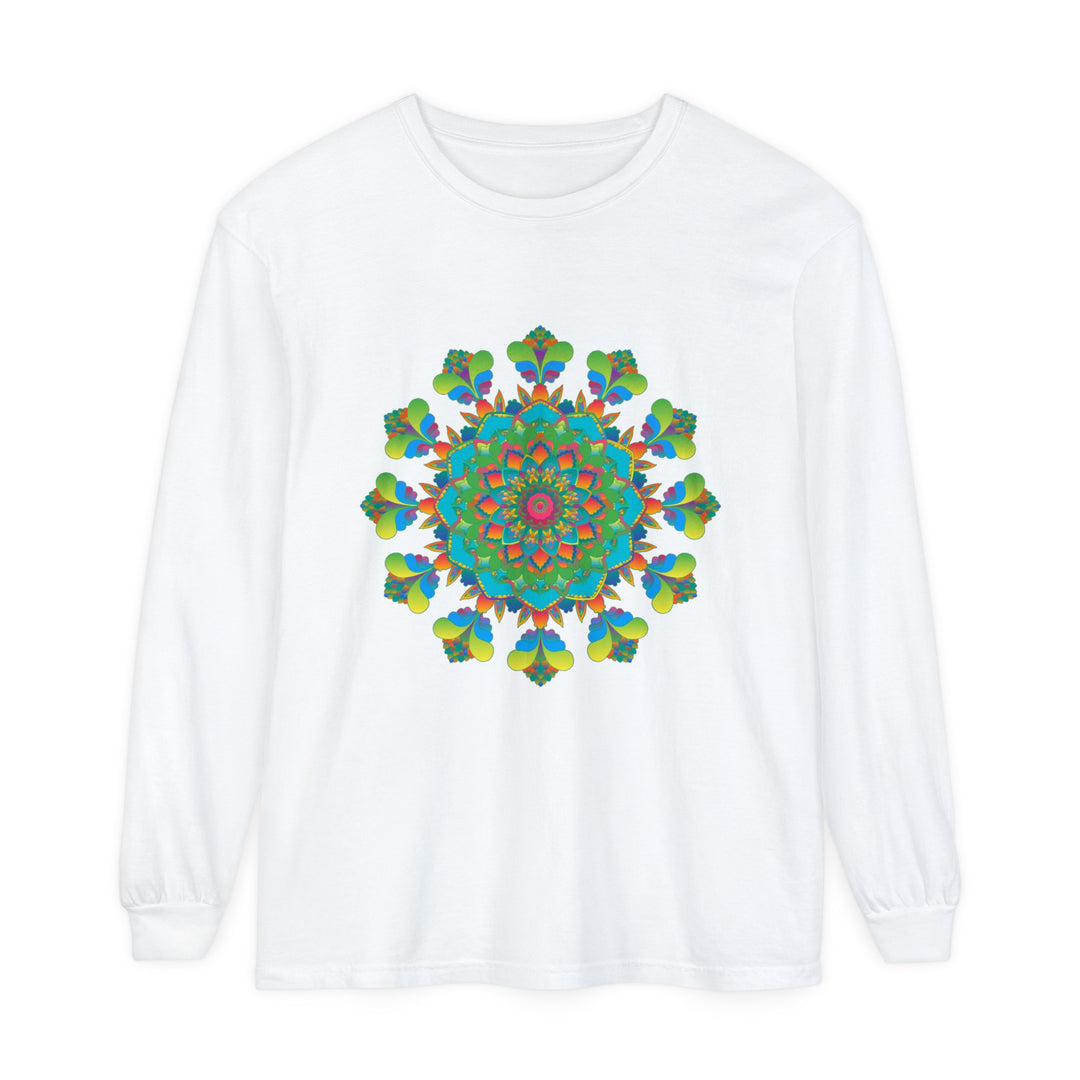 Colorful and mesmerizing Psychedelic Mandala Tie Dye long sleeve t-shirt