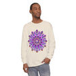 Beautiful purple and gold mandala design long sleeve t-shirt for women