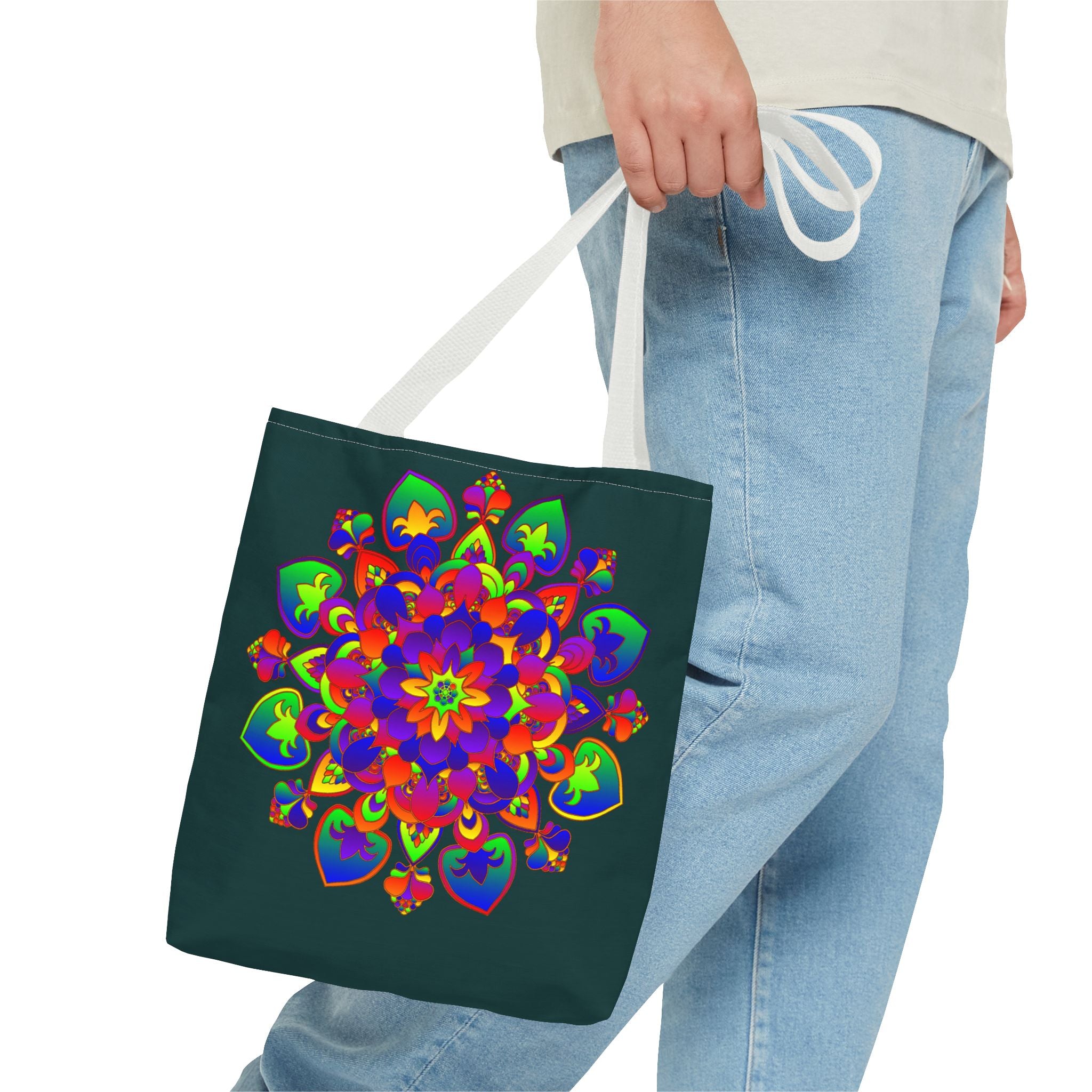 Beautiful Mandala Mystical Nature Tote Bag with intricate design and vibrant colors