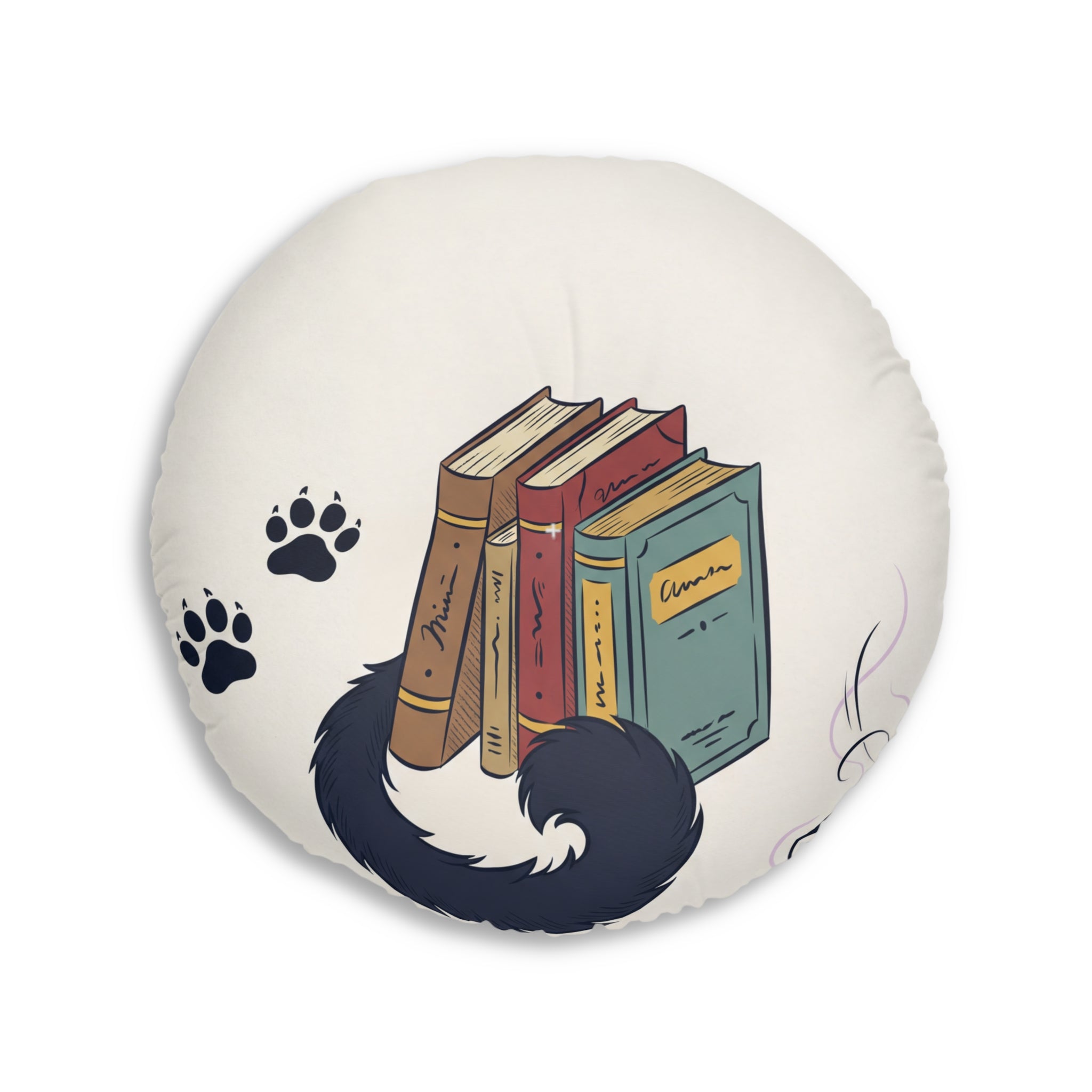 Dark Academia Cozy Cat Floor Pillow
