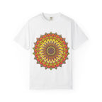 Sunburst Mandala T-Shirt — Vibrant Floral Boho Graphic Tee