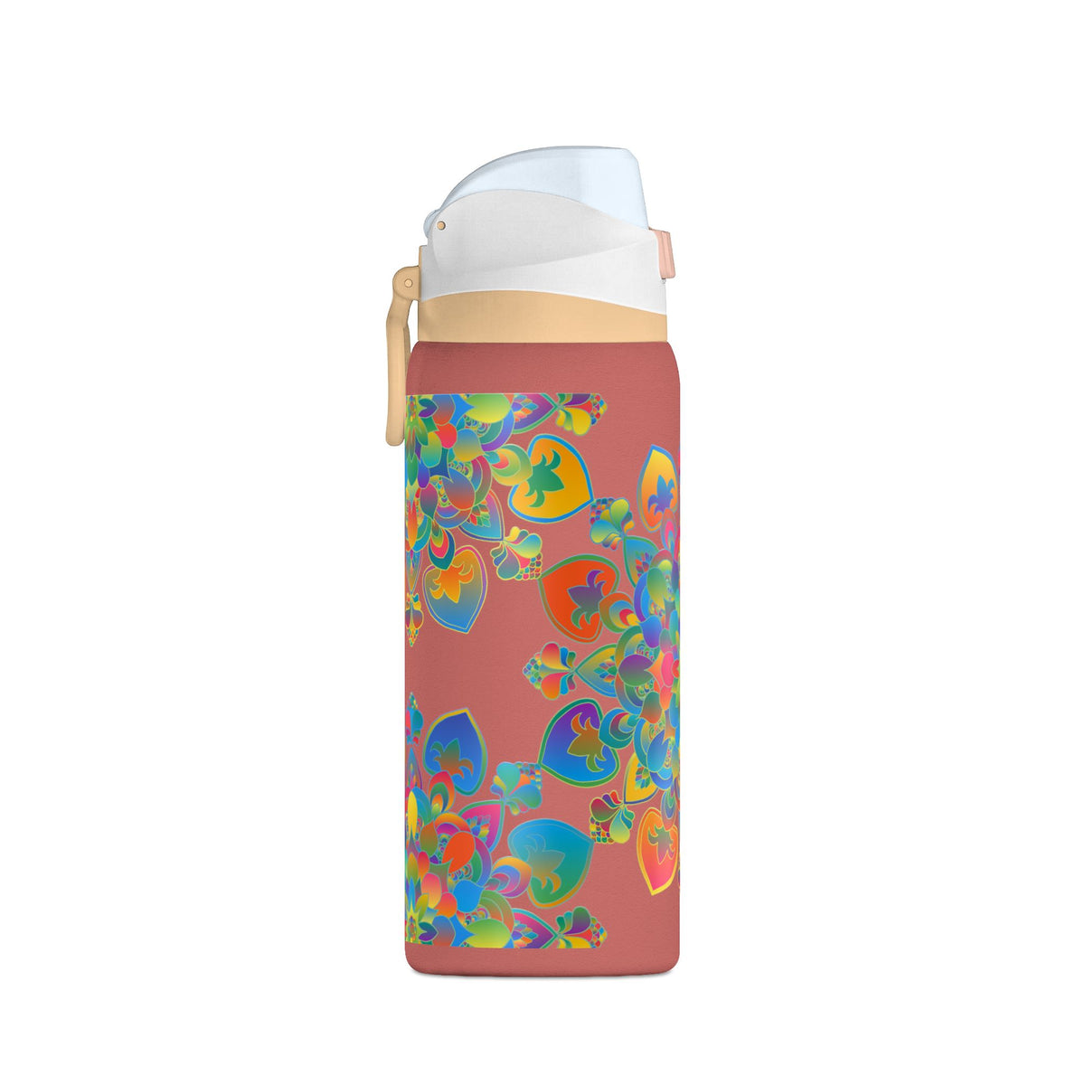 Insulated Water Bottle — Colorful Psychedelic Mandala 32oz
