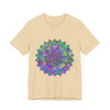 A vibrant and detailed mandala design t-shirt featuring a colorful and intricate pattern, perfect for adding a pop of color to your wardrobe